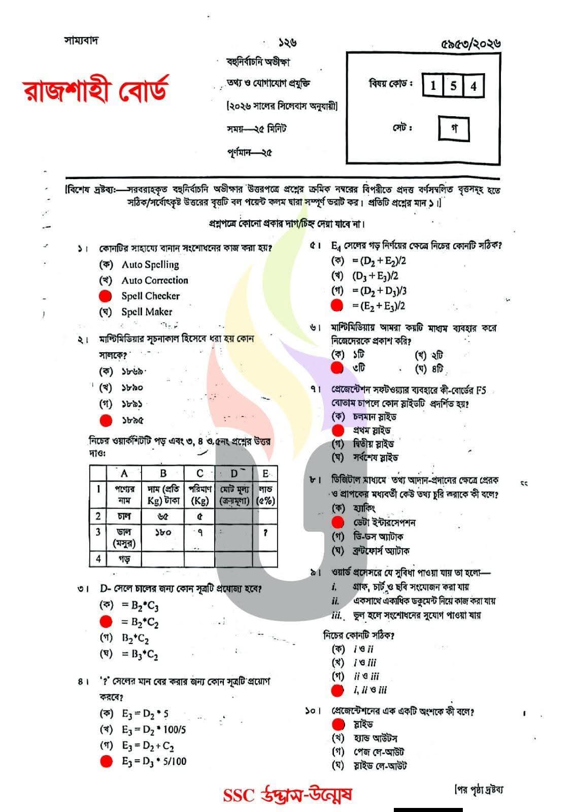 প্রশ্নপত্র